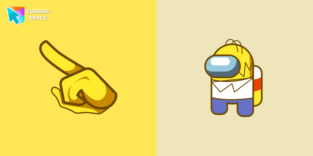 Among Us Homer Simpson Character cursor